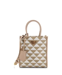 Pre-Owned Prada Mini Symbole Shopper Tote Jacquard