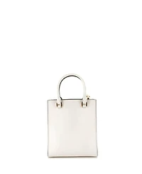 Pre-Owned Prada Small Lux Embossed Logo Tote Saffiano Leather