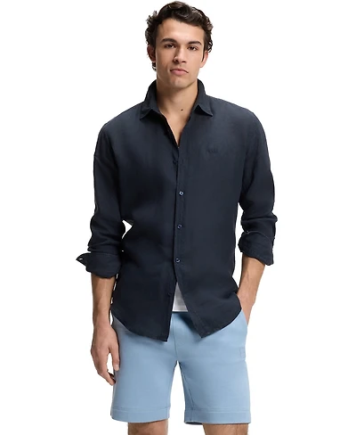 Boss By Hugo Men's Linen Regular-Fit Dress Shirt