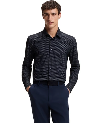 Boss By Hugo Men's Performance-Stretch Jersey Dress Shirt