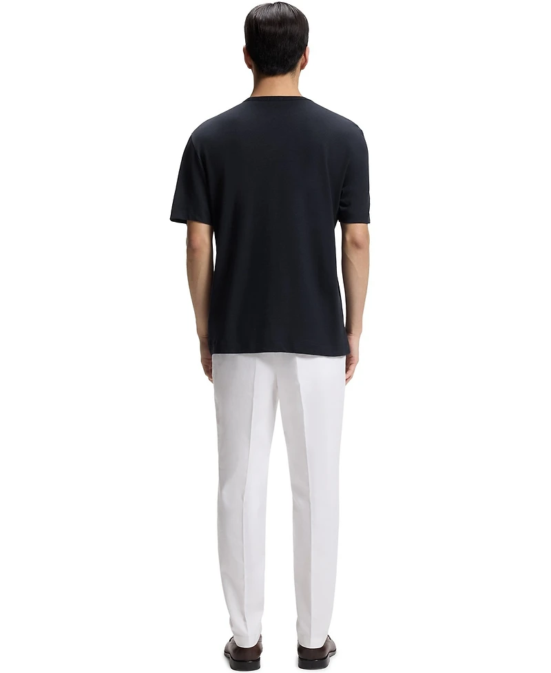 Boss By Hugo Men's Cotton Linen Regular-Fit T-Shirt