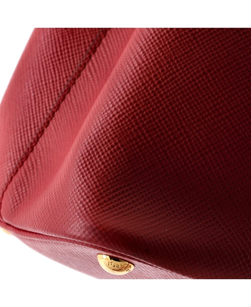 Pre-Owned Prada Medium Cuir Double Tote Saffiano Leather