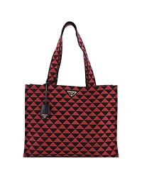 Pre-Owned Prada Horizontal Symbole Shopper Tote Jacquard
