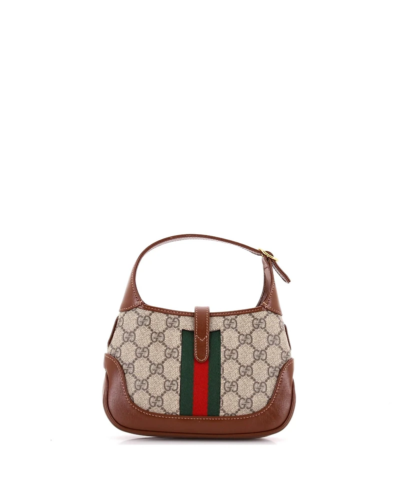 Pre-Owned Gucci Mini Jackie 1961 Hobo Gg Coated Canvas