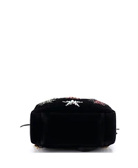 Pre-Owned Gucci Small Gg Marmont Backpack Embellished Matelasse Velvet