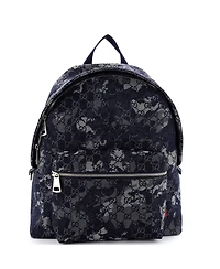 Pre-Owned Gucci Zip Front Pocket Backpack Camouflage Gg Denim