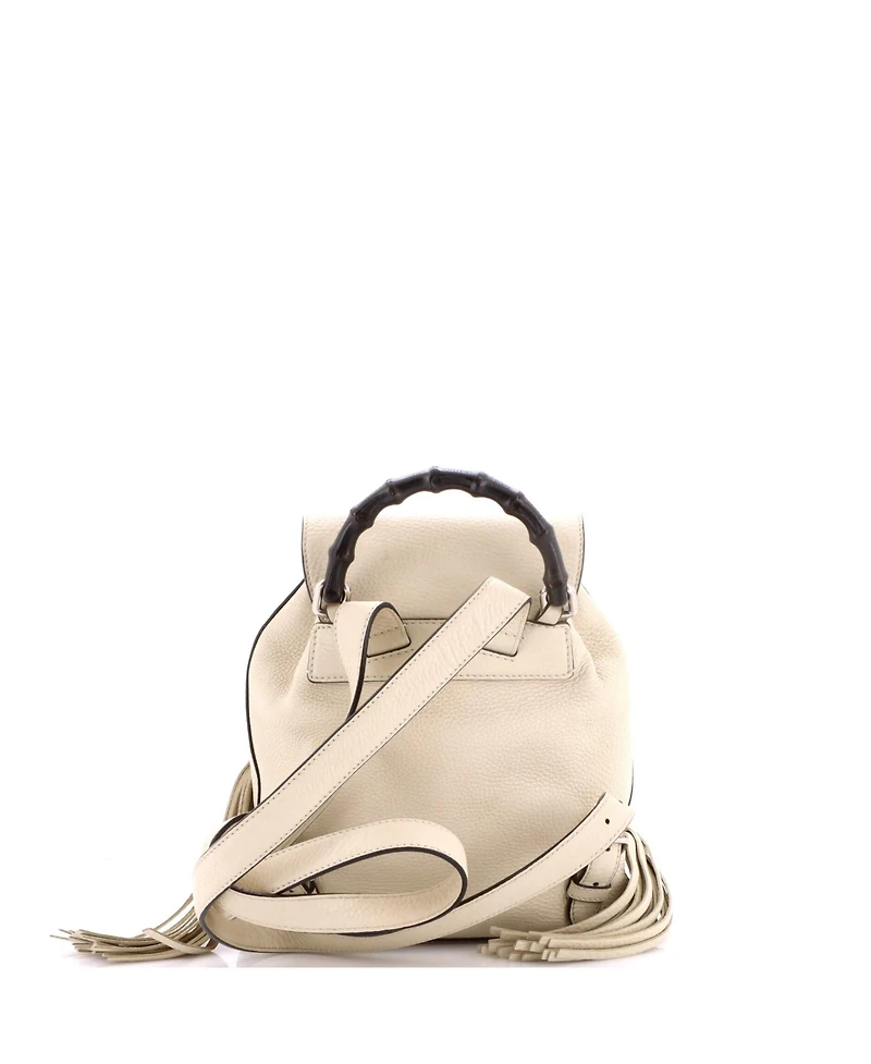 Pre-Owned Gucci Medium Bamboo Tassel Backpack Leather