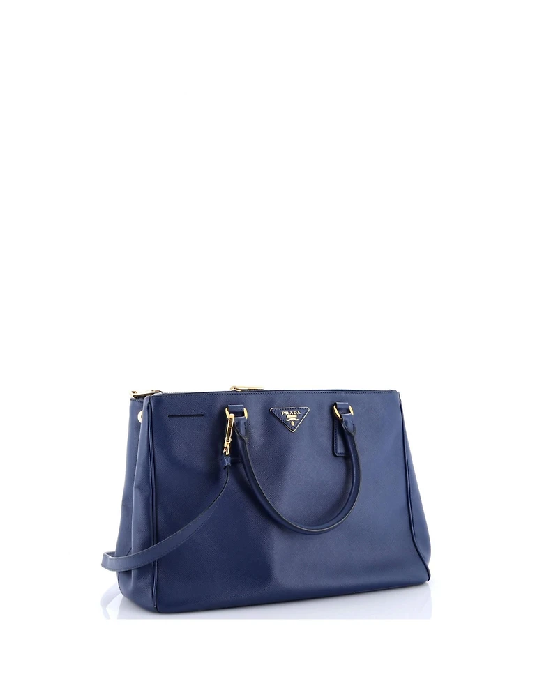 Pre-Owned Prada Galleria Double Zip Tote Saffiano Leather