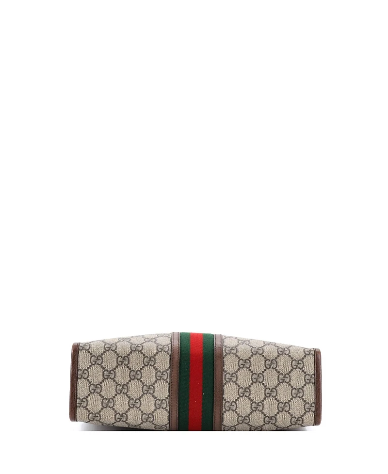 Pre-Owned Gucci Large Ophidia Toiletry Pouch Gg Coated Canvas