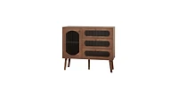 Flynama 8 Drawer Dresser with Lockable Drawer Brown Wood for Bedroom Security Storage