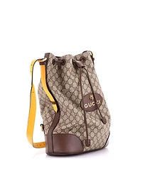 Pre-Owned Gucci Large Neo Vintage Drawstring Bucket Backpack Gg Coated Canvas
