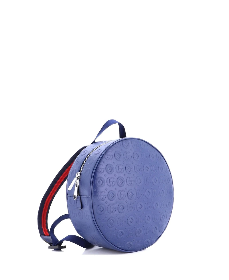 Pre-Owned Gucci Children's Round Zip Backpack Embossed Leather