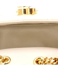 Pre-Owned Gucci Mini Deco Chain Flap Bag Mixed Matelasse Leather