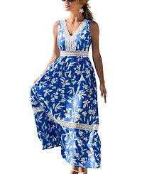 Cupshe Women's V-Neck Pull-On Unlined Beach Dress