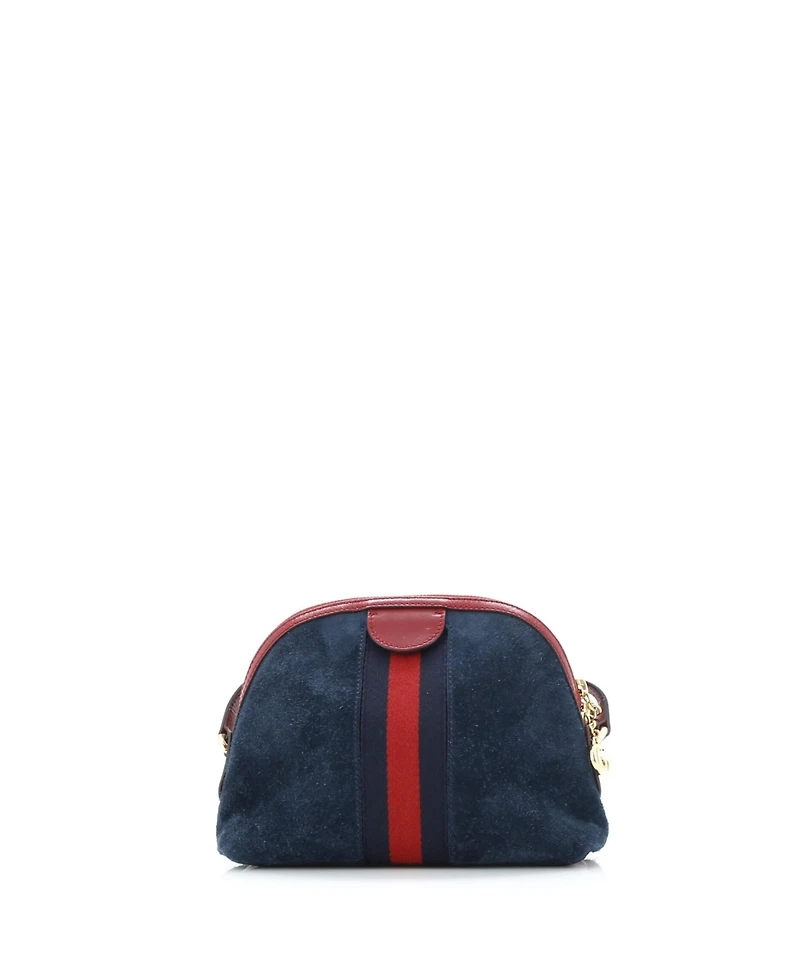 Pre-Owned Gucci Small Ophidia Dome Shoulder Bag Suede