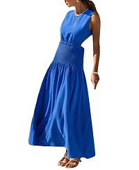 Cupshe Women's Crew Neck Pull-On Unlined Vacation Dress