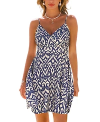 Cupshe Women's Printed V-Neck Cami Mini Dress