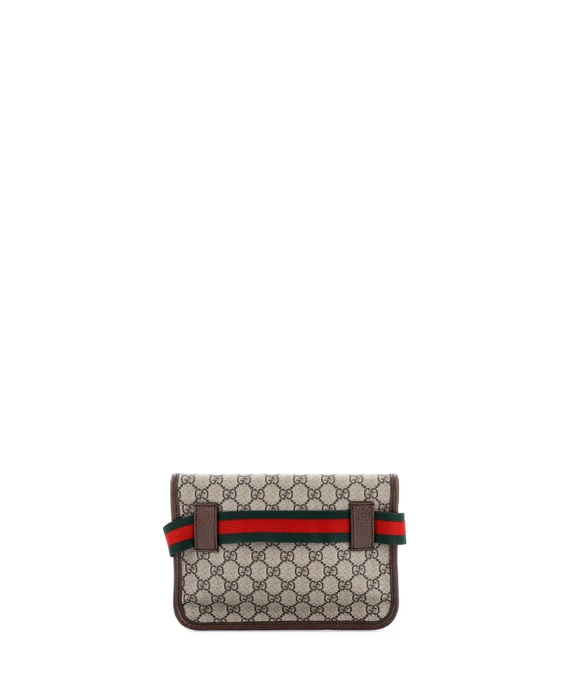 Pre-Owned Gucci Neo Vintage Flap Belt Bag Gg Coated Canvas
