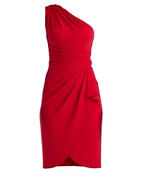 Tadashi Shoji Women's Marston One-Shoulder Draped Cocktail Dress