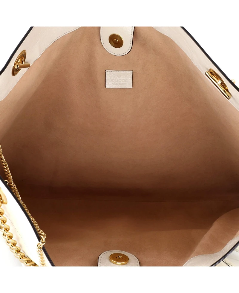 Pre-Owned Gucci Large Rajah Chain Tote Leather