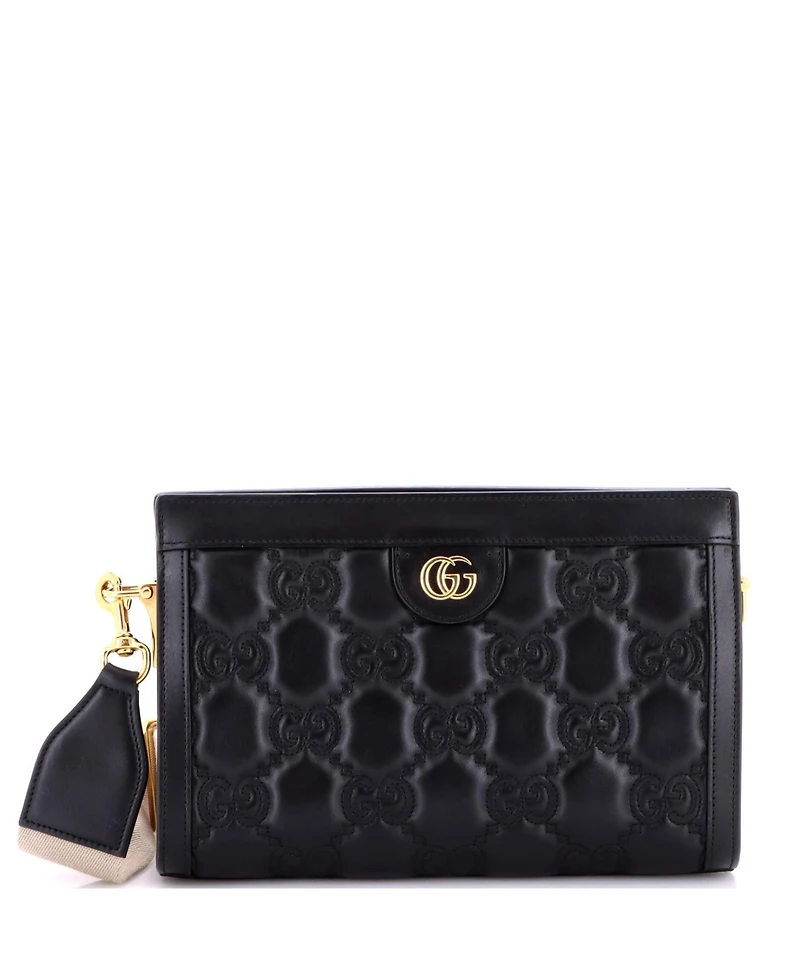 Pre-Owned Gucci Small Gg Shoulder Bag Gg Matelasse Leather