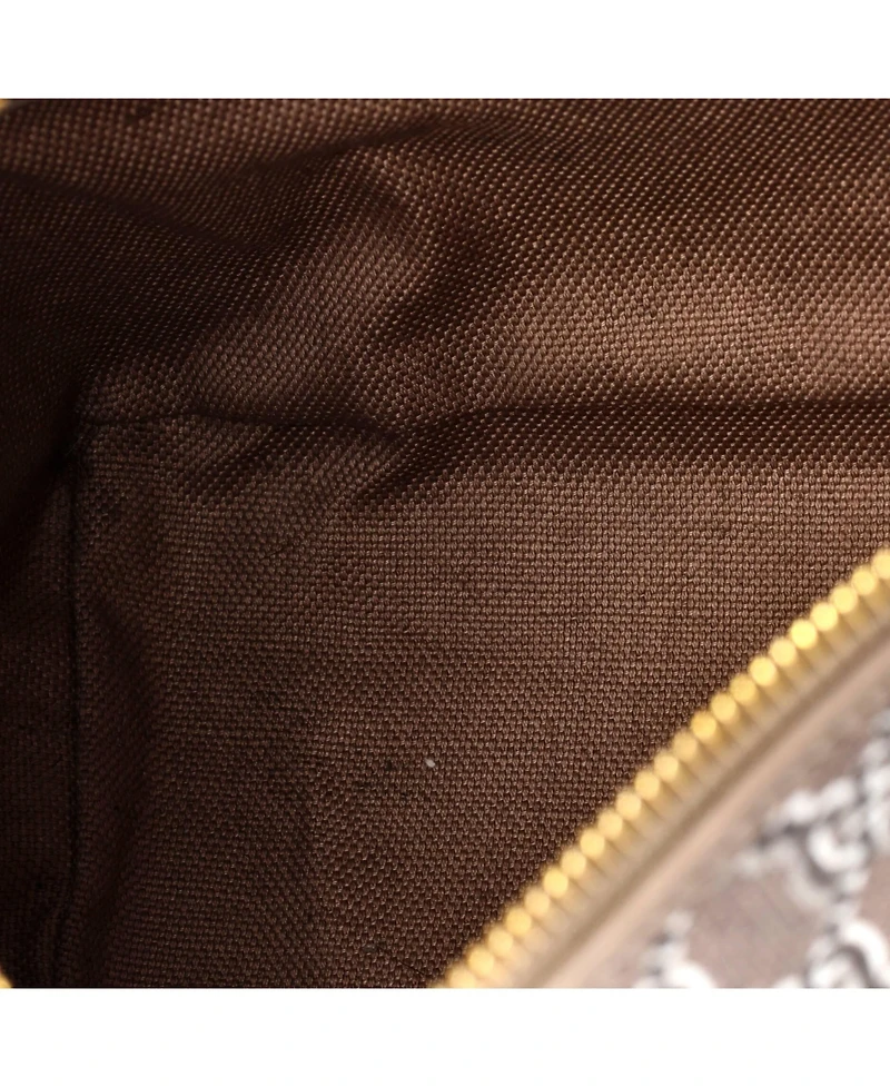 Pre-Owned Gucci Super Mini Ophidia Zip Shoulder Bag Gg Shadow Coated Canvas
