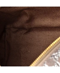 Pre-Owned Gucci Super Mini Ophidia Zip Shoulder Bag Gg Shadow Coated Canvas