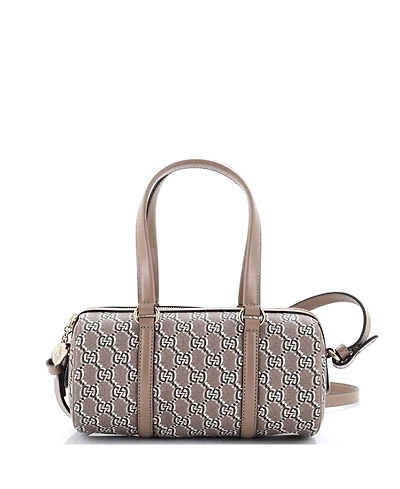 Pre-Owned Gucci Small Convertible Duffle Bag Gg Shadow Coated Canvas