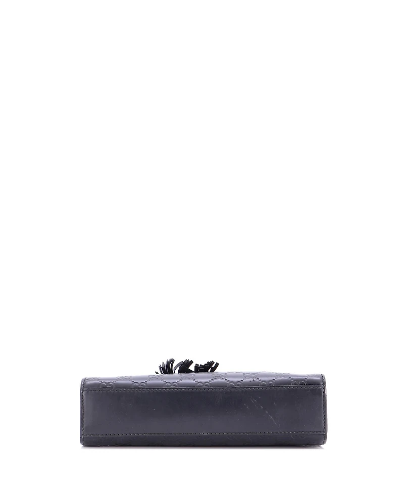 Pre-Owned Gucci Small Emily Chain Flap Shoulder Bag Guccissima Leather