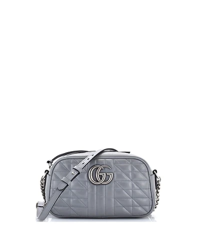 Pre-Owned Gucci Small Gg Marmont Shoulder Bag Mixed Matelasse Leather