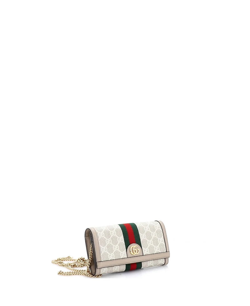 Pre-Owned Gucci Ophidia Wallet on Chain Gg Coated Canvas with Leather
