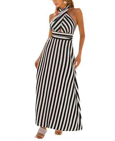 Cupshe Women's It's Showtime Striped Maxi Beach Dress
