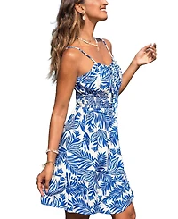 Cupshe Women's Dial Up Floral Mini Beach Dress