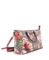 Pre-Owned Gucci Large Convertible Zip Tote Blooms Print Gg Coated Canvas