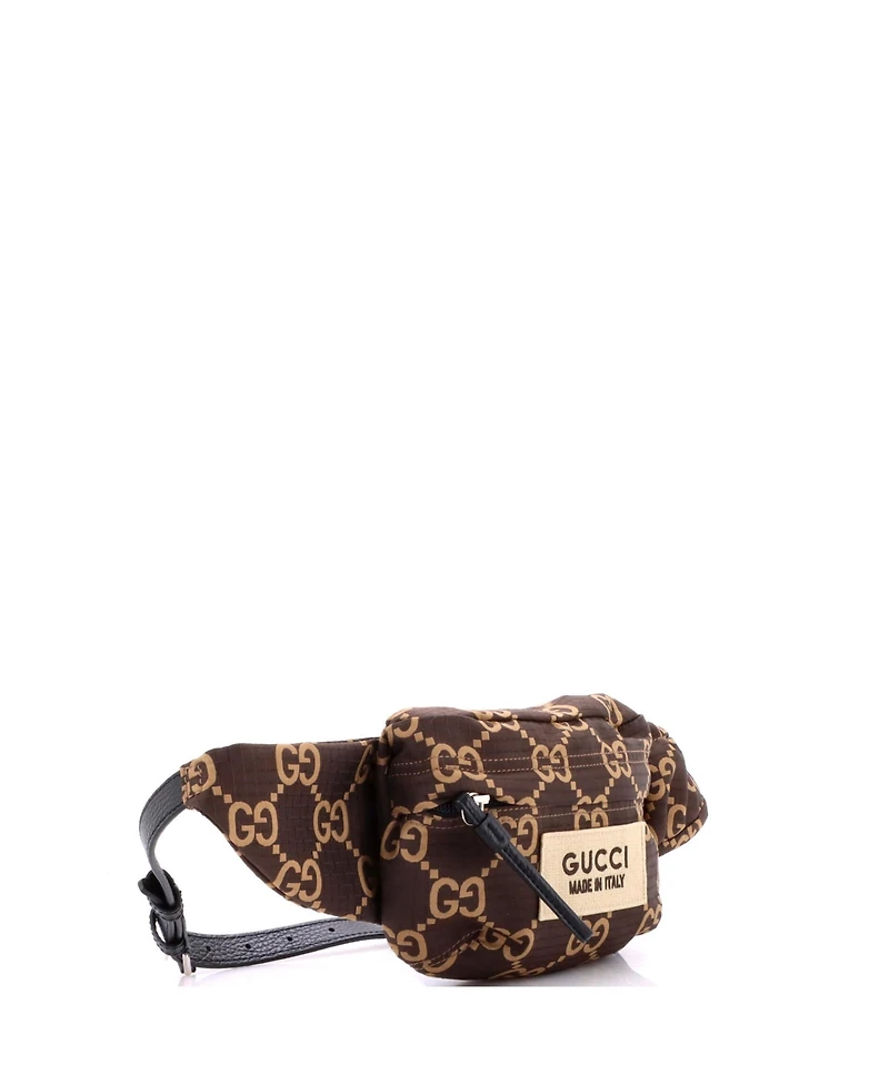 Pre-Owned Gucci Ripstop Belt Bag Gg Nylon and Leather