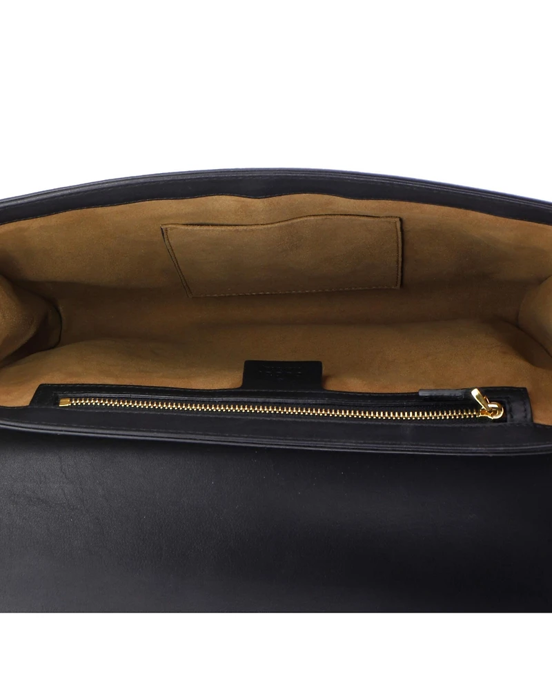 Pre-Owned Gucci Large Padlock Clutch Gg Canvas and Leather