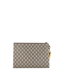 Pre-Owned Gucci Neo Vintage Wristlet Pouch Gg Coated Canvas
