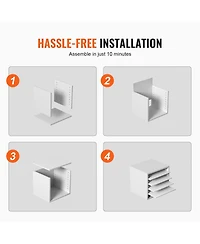 Gouun 5 Compartment Wood Literature Organizer with Adjustable Shelves