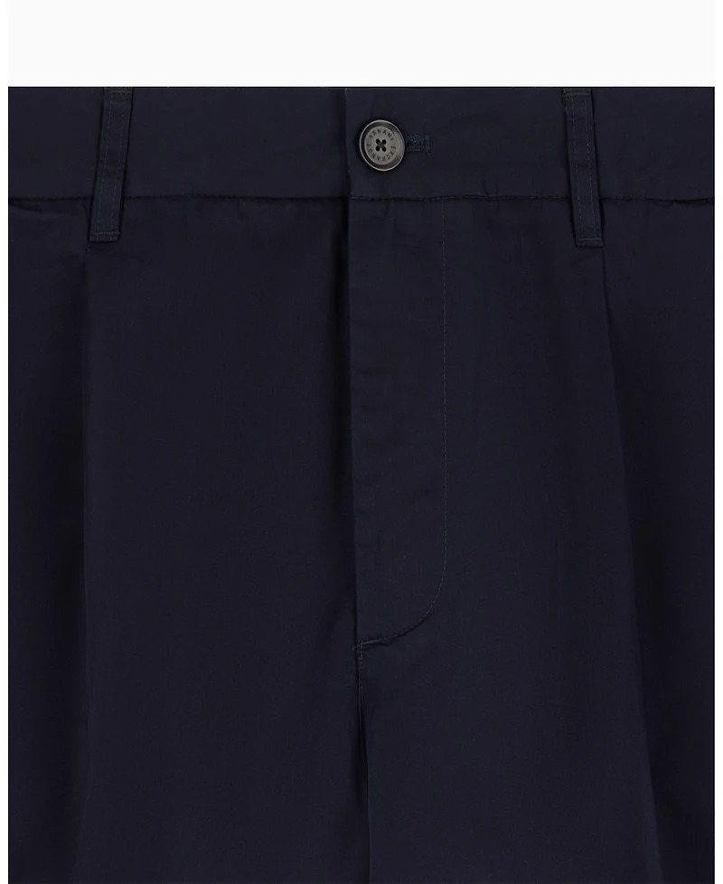 A|X Armani Exchange Men's Cotton Pleat Bermuda Shorts