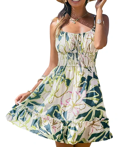 Cupshe Women's Love Ya Tropical Mini Beach Dress