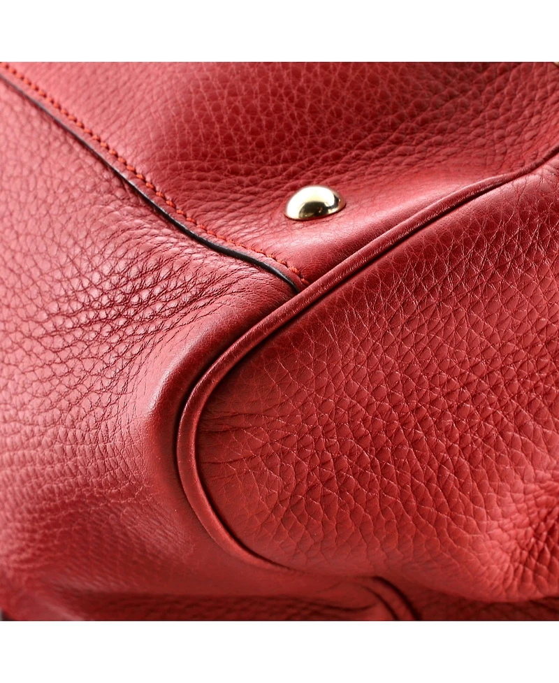 Pre-Owned Gucci Medium Bamboo Shopper Boston Bag Leather