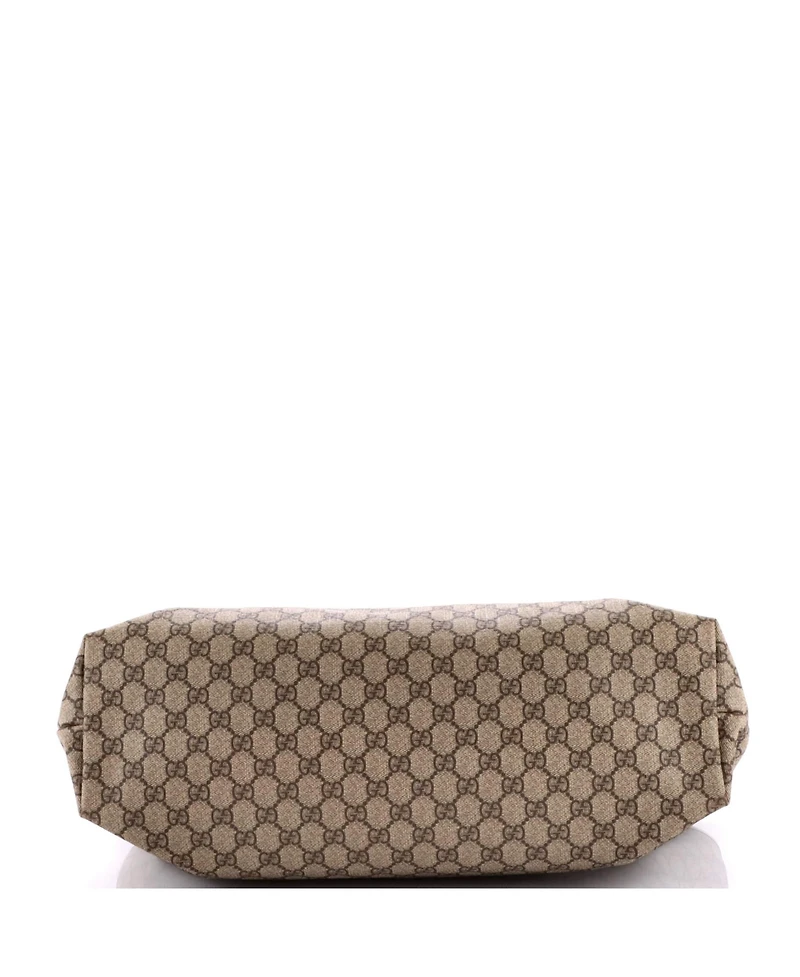 Pre-Owned Gucci Large Plus Tote Gg Coated Canvas with Leather
