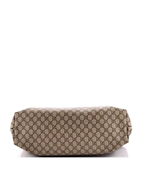 Pre-Owned Gucci Large Plus Tote Gg Coated Canvas with Leather