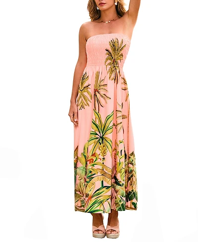 Cupshe Women's Ocean View Tropical Maxi Beach Dress