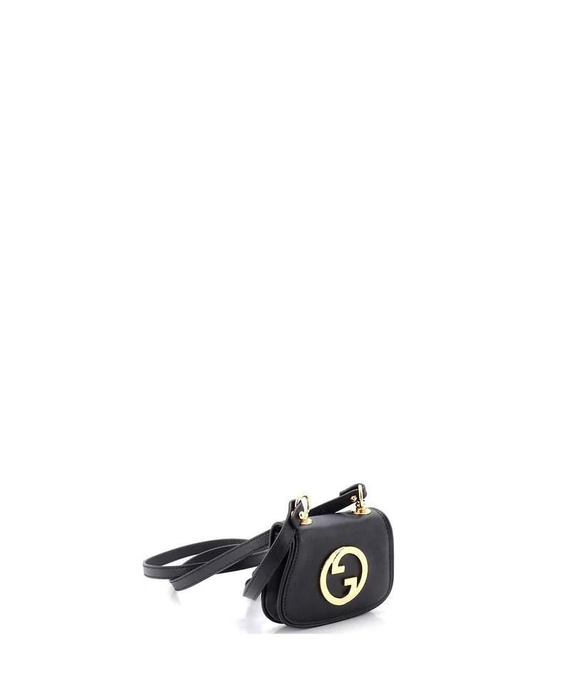 Pre-Owned Gucci Blondie Nm Card Case Wallet with Strap Leather
