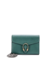 Pre-Owned Gucci Small Dionysus Chain Wallet Leather with Embellished Detail