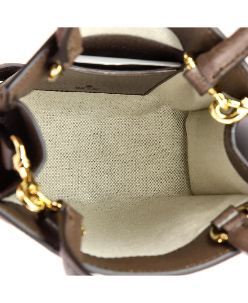 Pre-Owned Gucci Super Mini Ophidia Convertible Tote Gg Coated Canvas