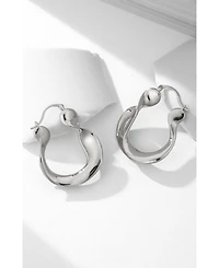 Retro Chic Breeze Silver Earrings