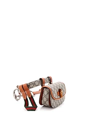 Pre-Owned Gucci Mini Bamboo 1947 Belt Bag Gg Coated Canvas