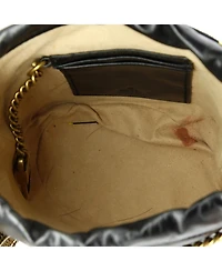 Pre-Owned Gucci Mini Gg Marmont Bucket Bag Matelasse Leather